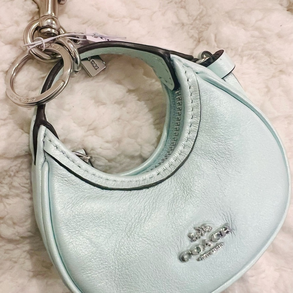 Coach Mini Leather Bag Keychain / Coin Pouch Charm – NWT - Picture 4 of 6